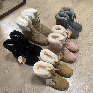 原单尾货大码清仓捡漏澳洲女鞋户外羊毛雪地靴加厚保暖马丁靴冬季