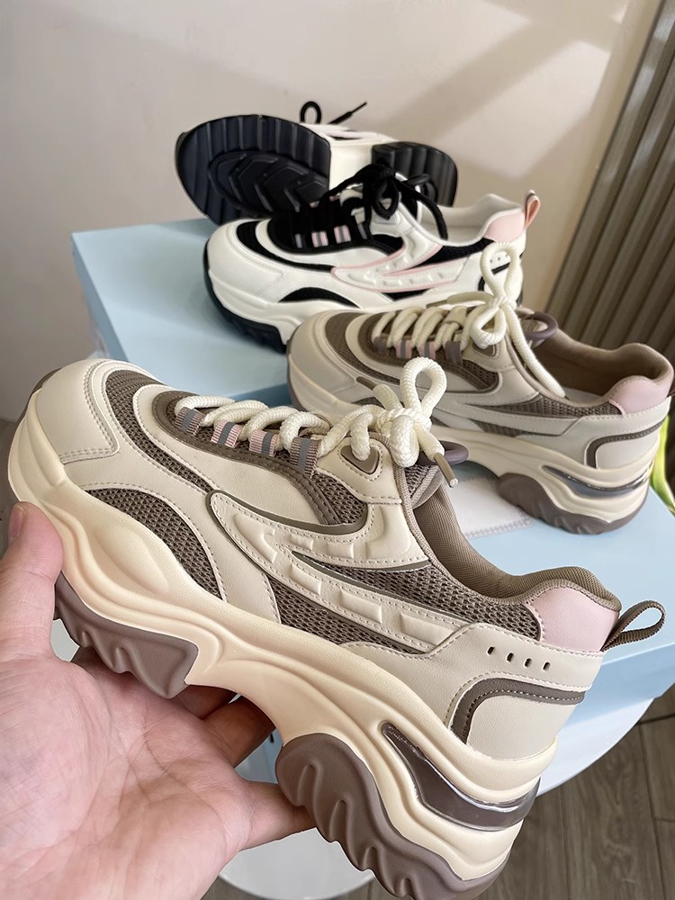 轻便圆头运动休闲单鞋时尚厚底