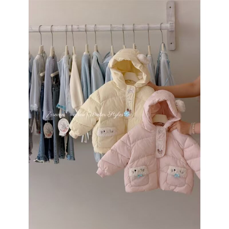 7seven童装26冬卡通连帽棉衣棉服