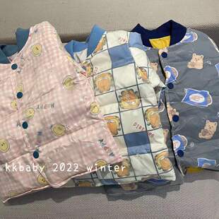 kkbaby韩版童装21冬男童女童洋气可爱舒适卡通保暖羽绒服内胆外套