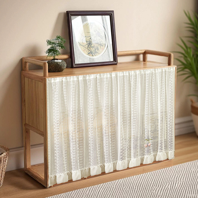 柜子遮挡帘魔术贴橱柜书柜防尘帘免打孔衣柜杂物遮丑货架帘子纱帘