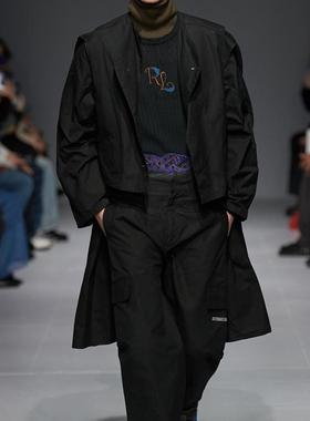 Robyn Lynch 侧贴袋工装长裤（黑色）| triplemajor