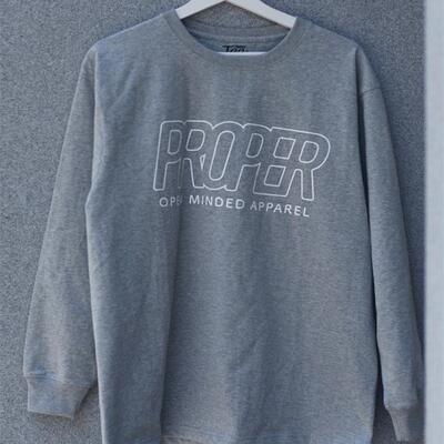 proper定常印花图案长袖T恤