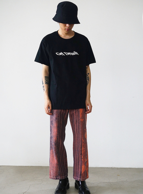 BREAD 002 Get Drunk印花图案T恤（黑色/白色）| triplemajor