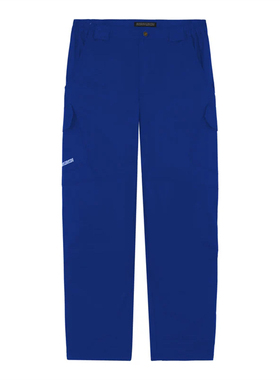 Robyn Lynch 后褶蜡涂层工装长裤（蓝色）| triplemajor