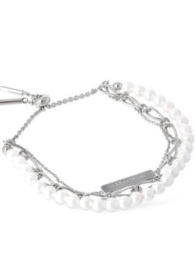 Panconesi 双链造型珍珠手链 | triplemajor