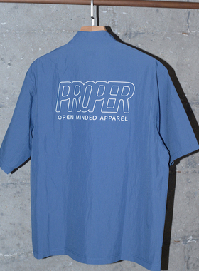 PROPER定常 拉链短袖夹克（蓝色）| triplemajor