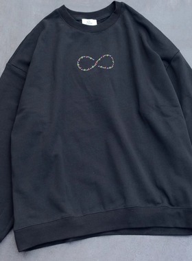 PROPER定常 插画印花图案卫衣（黑色）| triplemajor