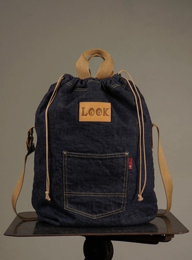 Weirdo 牛仔格纹拼接两用单肩包 | triplemajor