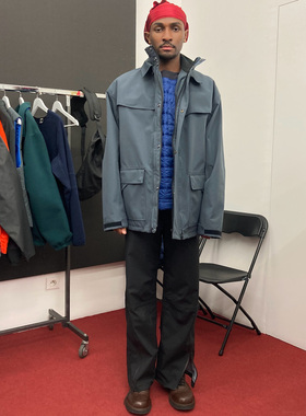 GR10K 可拆袖绗缝夹克（灰蓝色） | triplemajor