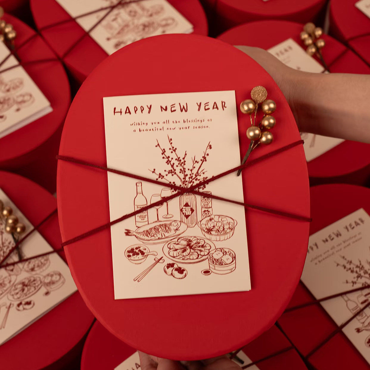 新年礼盒包装盒手提阿胶糕燕窝饼乾年货零食糖果烘焙过年伴手礼盒,厨房/烹饪用具,点心包装盒/包装袋,淘宝优惠券,粉丝福利购,淘宝优惠卷