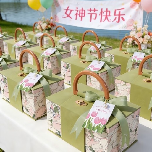 三八妇女节礼物送女神公司员工客户伴手礼烘焙礼盒活动38礼品袋盒
