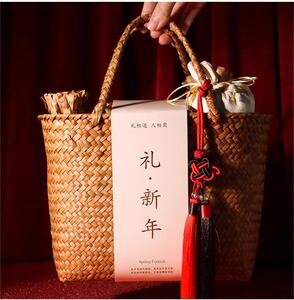 年货新年中国风年货编织篮