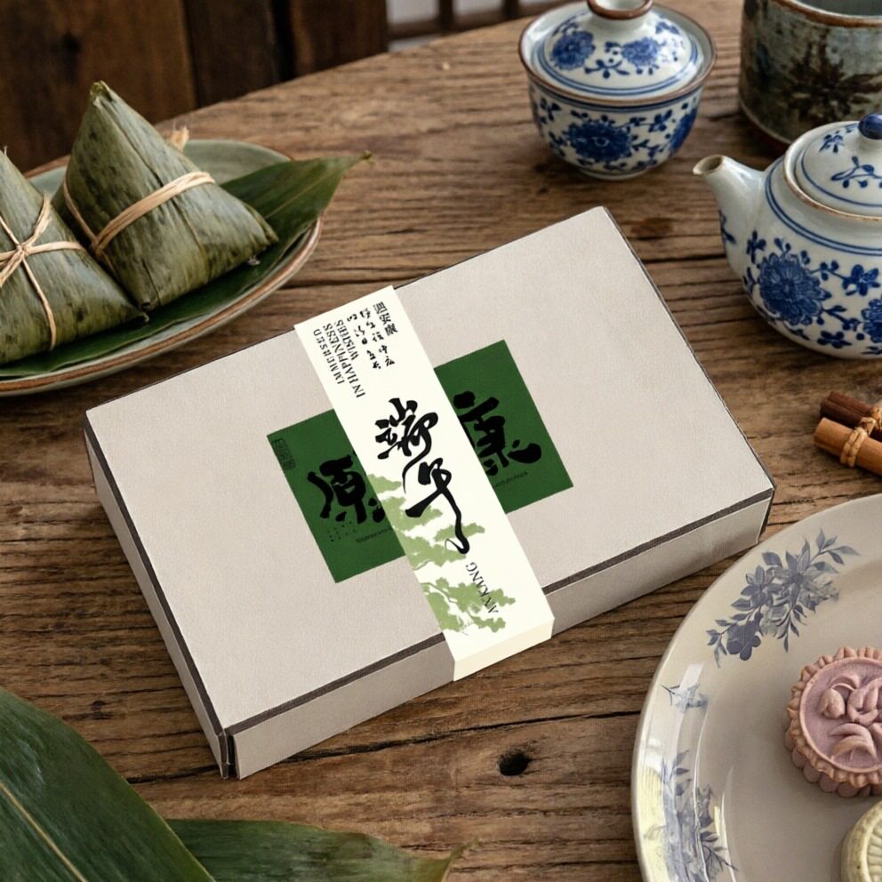 端午节粽子礼品包装盒烘焙绿豆糕茶叶手提盒粽子酒店企业伴手礼盒