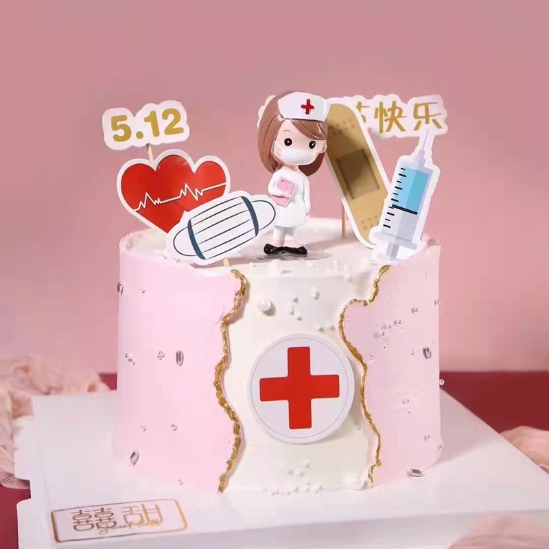 护士节蛋糕装饰插件树脂白衣天使
