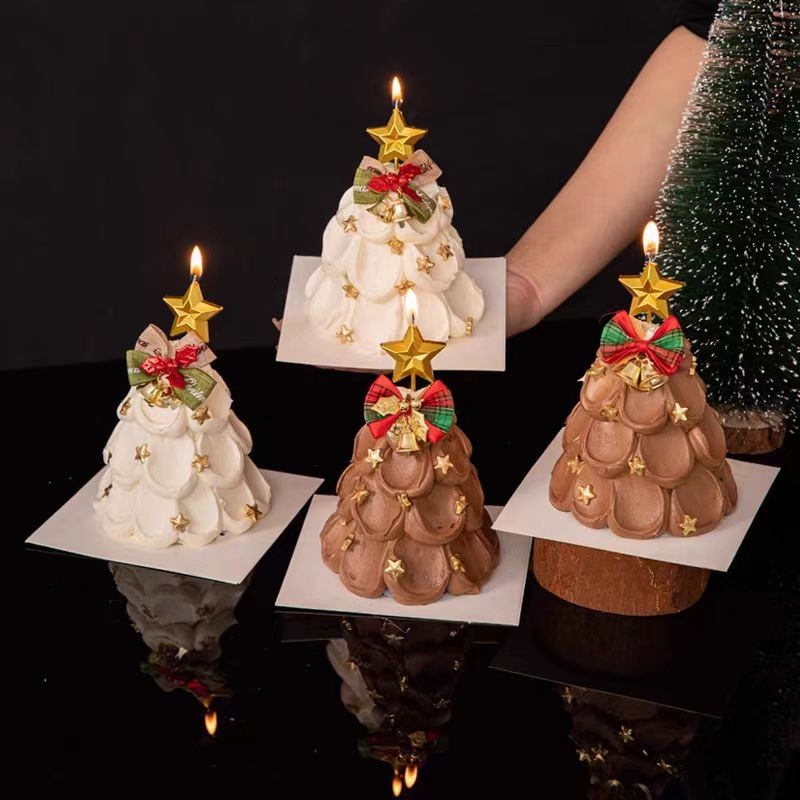 圣诞树钻石星星蜡烛丝带草圈插件