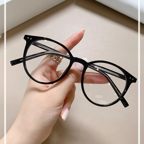 新款男士tr90插芯素颜镜框女防蓝光眼镜圆形高级感眼镜框质感气质