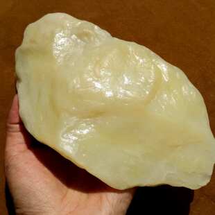 746g新疆和田且末山流水黄玉原石镯子牌子料鸡油黄油润山流水