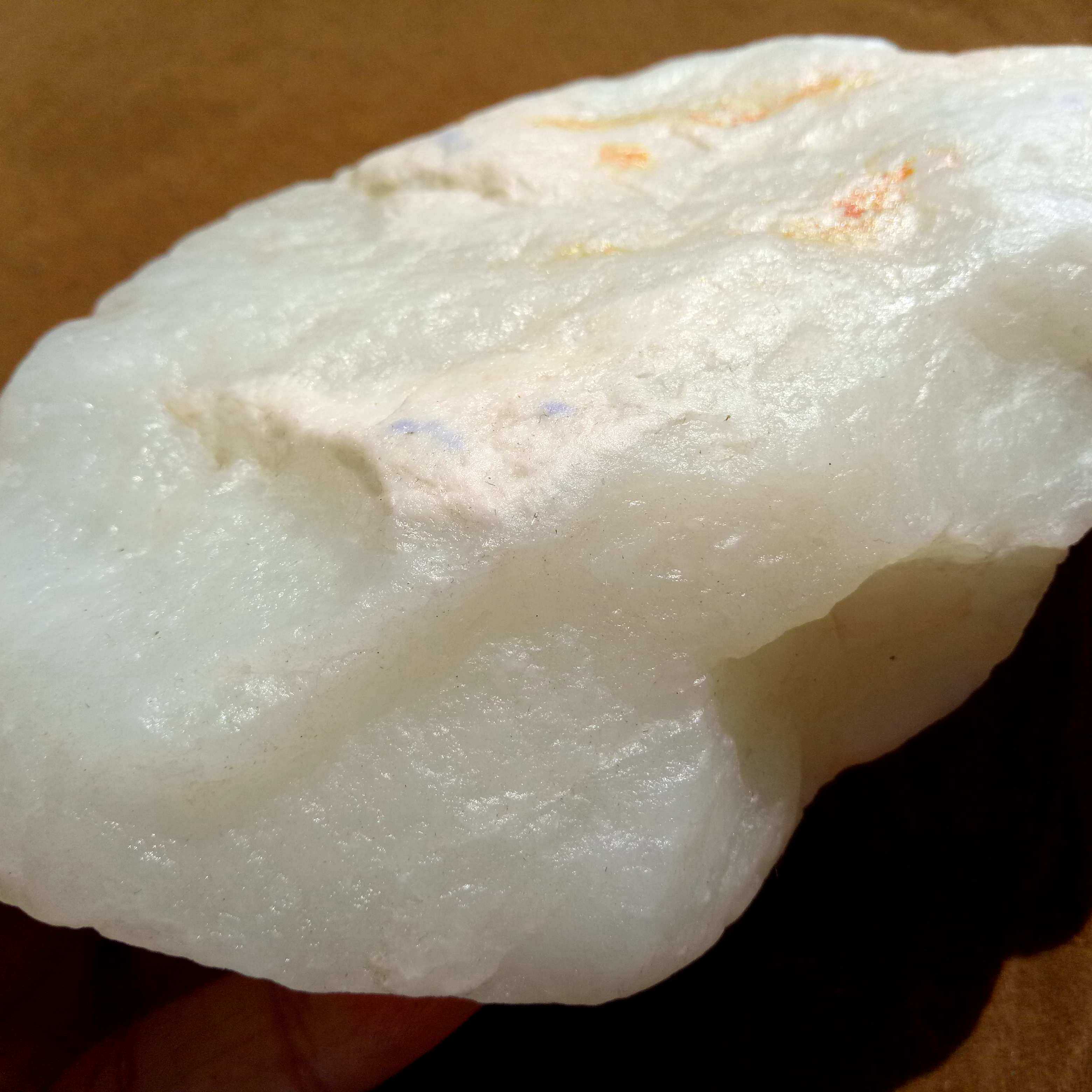 1157g和田白玉山流水料原石且末牌子板手镯珠子羊脂玉（已结缘）