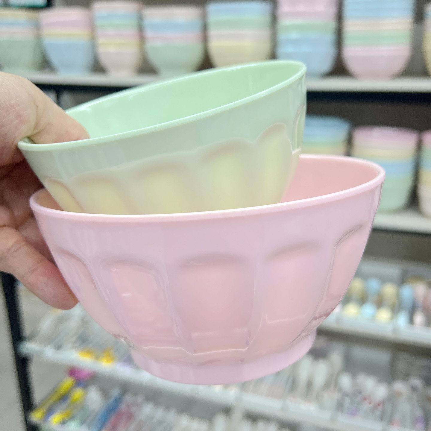 密胺树脂碗花瓣造型碗甜品碗沙拉碗可爱创意纯色马卡龙色家用餐具