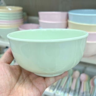 圆形碗可爱奶油色甜品点心水果米饭冰粉小碗蛋糕家用饭碗密胺树脂