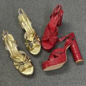 时尚 鱼嘴鞋 百搭休闲凉鞋 外贸女鞋 防水台 女厚底高跟罗马鞋 2025新款