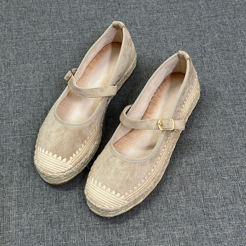 外贸大厂货重工刺绣玛丽珍鞋女平底温柔风浅口一字扣单鞋舒适百搭,女鞋,玛丽珍鞋,淘宝优惠券,粉丝福利购,淘宝优惠卷