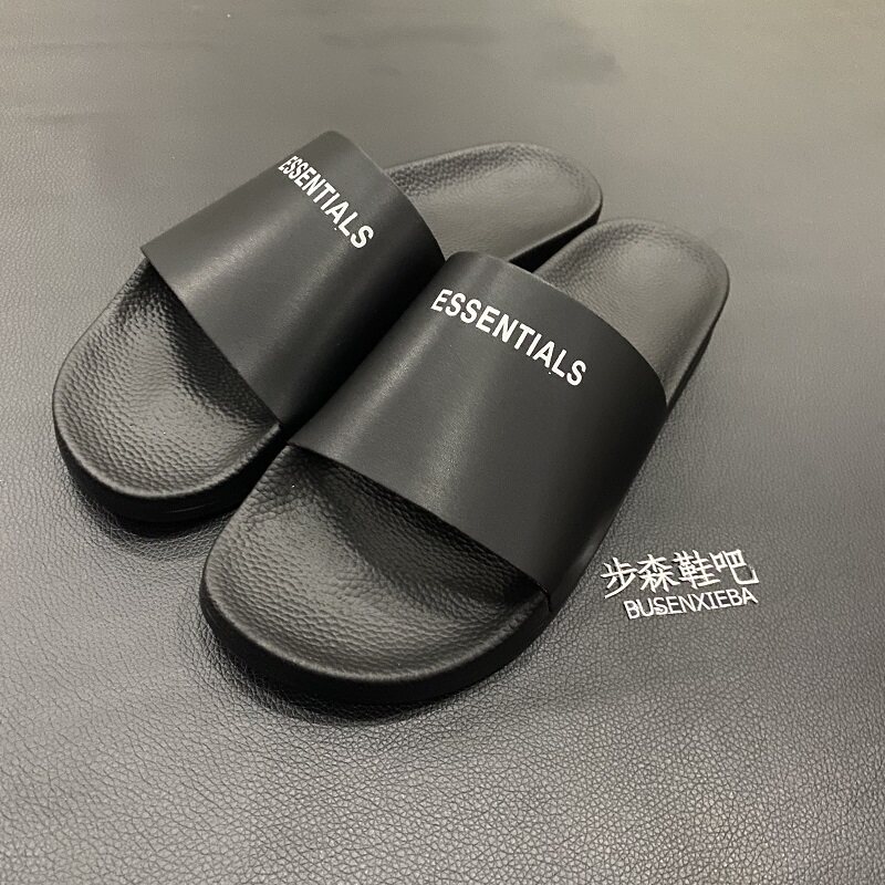 fog essentials拖鞋fear of god室外沙滩凉鞋 字母印花潮牌情侣款