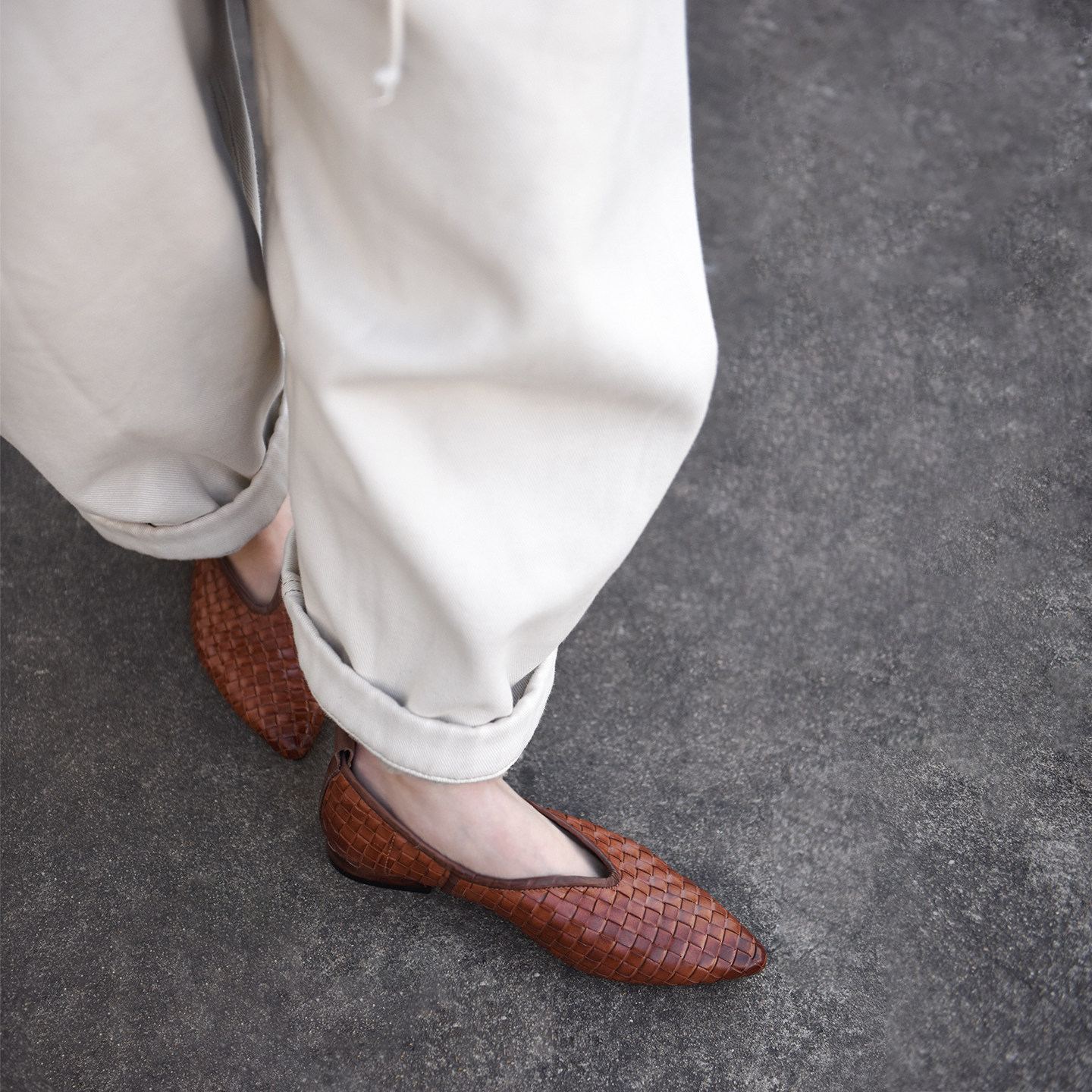 Artmu阿木原创复古水洗牛皮编织尖头单鞋女浅口奶奶鞋2026春新款,女鞋,浅口单鞋,淘宝优惠券,粉丝福利购,淘宝优惠卷