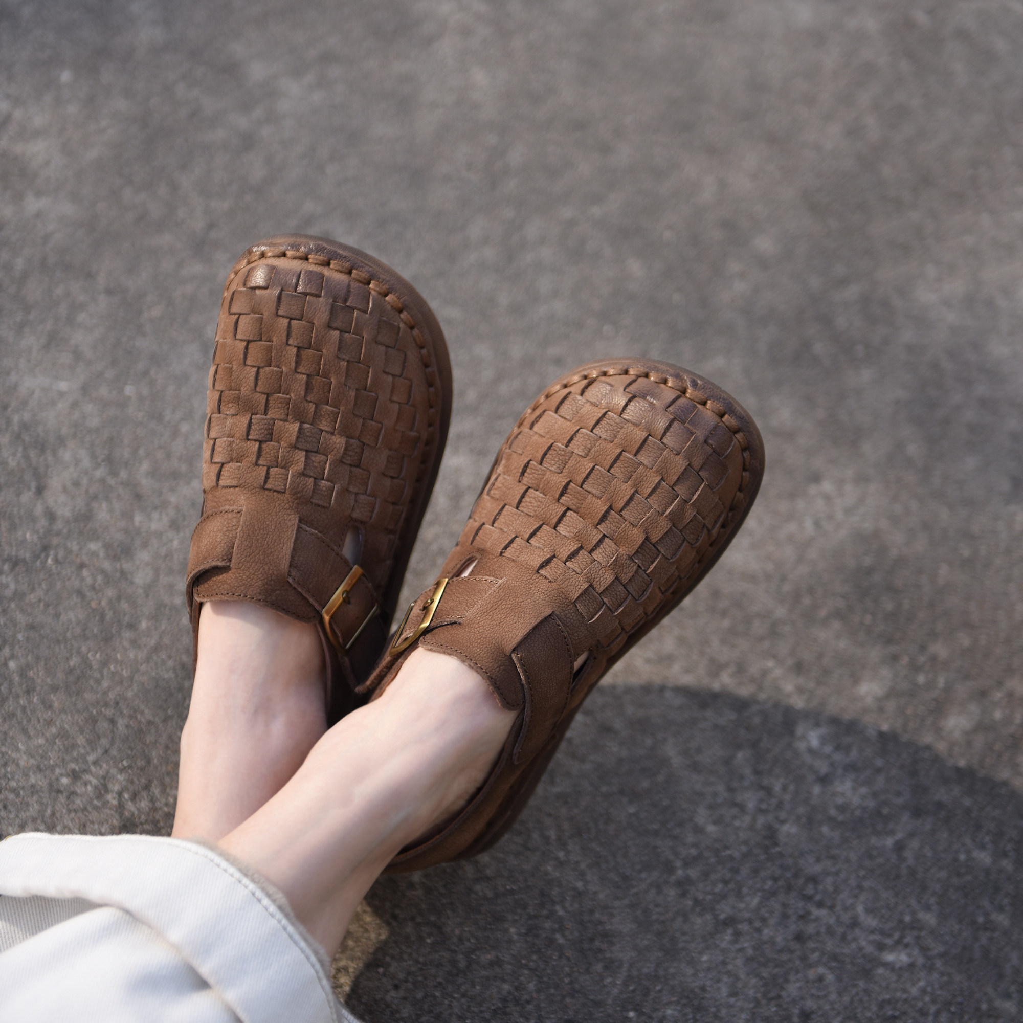 Artmu阿木复古厚底编织博肯鞋软底深口单鞋2026春季新款乐福鞋女,女鞋,勃肯鞋/软木鞋,淘宝优惠券,粉丝福利购,淘宝优惠卷