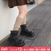 Artmu阿木原创英伦风真皮马丁靴女款 2025新款 7cm厚底短靴黑色靴子