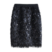 半身裙包臀裙高腰短裙显瘦百搭流苏女裙毛须裙小众时尚 亮片包裙