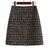 时尚 小香风半身裙A字裙2024秋季 新品 女裙高腰显瘦百搭一步裙短裙