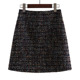 新品 小香风半身裙短裙A字裙时尚 女裙2022秋季 毛呢裙粗花呢半身裙