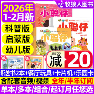 小聪仔 科普版 2025 1月新 12月2 半年订阅 2026年1 8岁婴幼儿大科学画报锋绘科普百科智力启蒙博物2024过刊杂志 送礼品全年