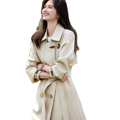 苏醒的乐园长款减龄风衣