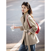 中长款 春季 小个子收腰纯棉风衣SXFY26008 乐园2026年新款 苏醒