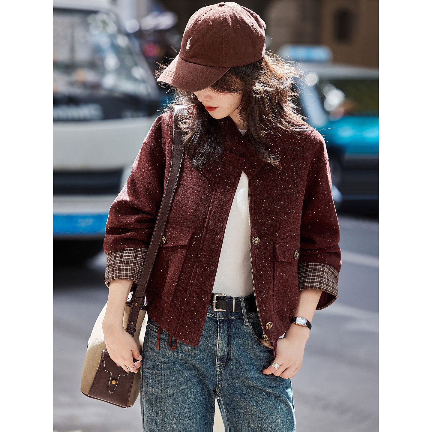 苏醒的乐园休闲百搭小个子短款棉服2025新款女加棉冬季棉衣外套