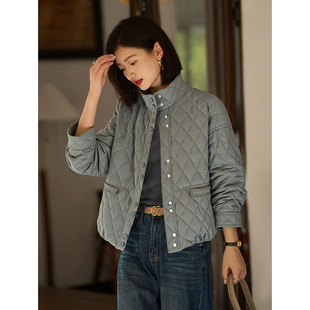 SXMF25033 夹棉厚外套上衣女装 立领棉服2025年冬季 新款