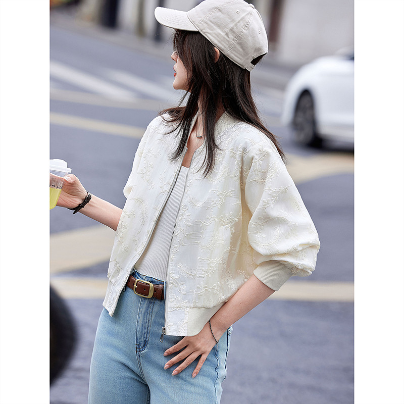 时尚气质外套春夏季新款女短款纯色百搭小个子棒球服外套