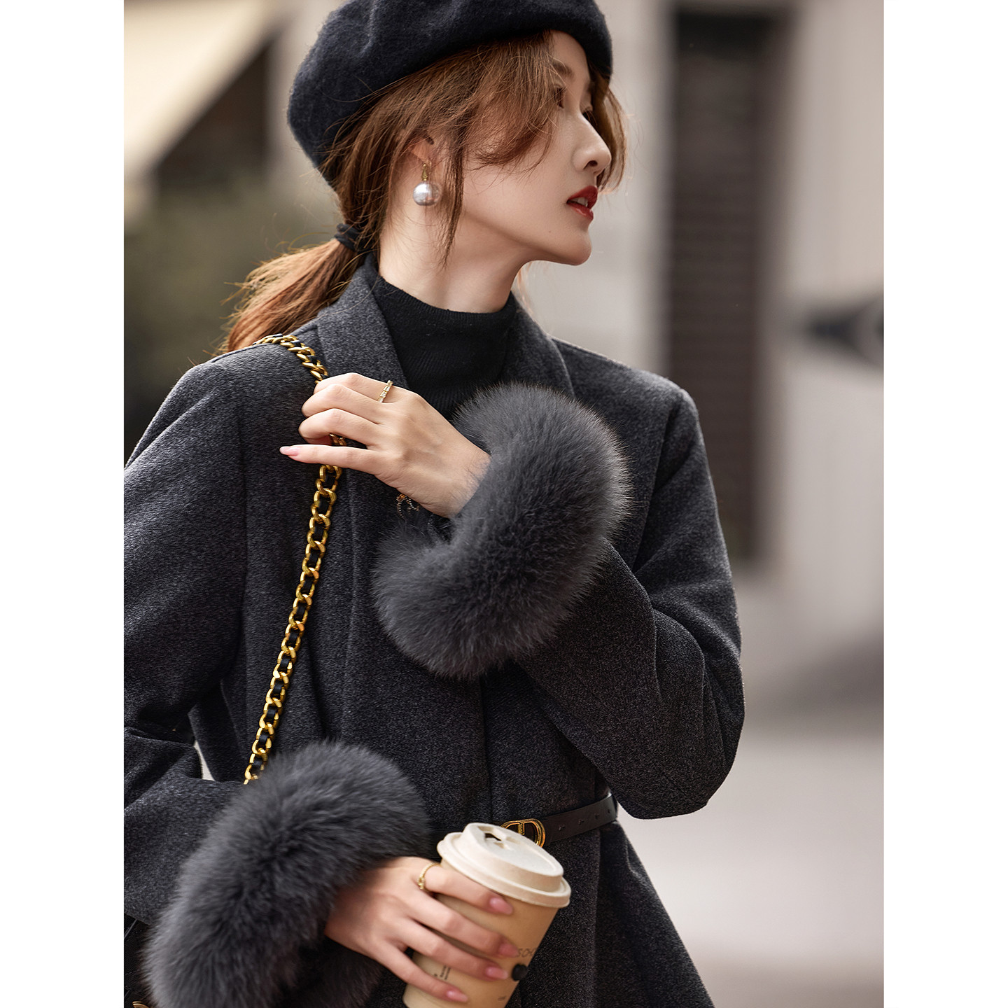 苏醒的乐园2025年冬季新款中长款毛绒拼接大衣羽绒服上衣女装,女装/女士精品,羽绒服,淘宝优惠券,粉丝福利购,淘宝优惠卷