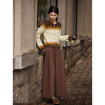 气质渐变针织套头衫阔腿裤2025年冬季新款女慵懒两件套装女装