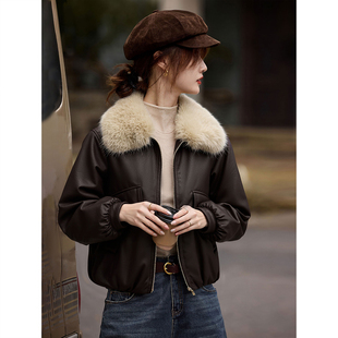 苏醒乐园加厚冬季仿皮草外套2025年冬季款加绒厚款皮外套外衣女装