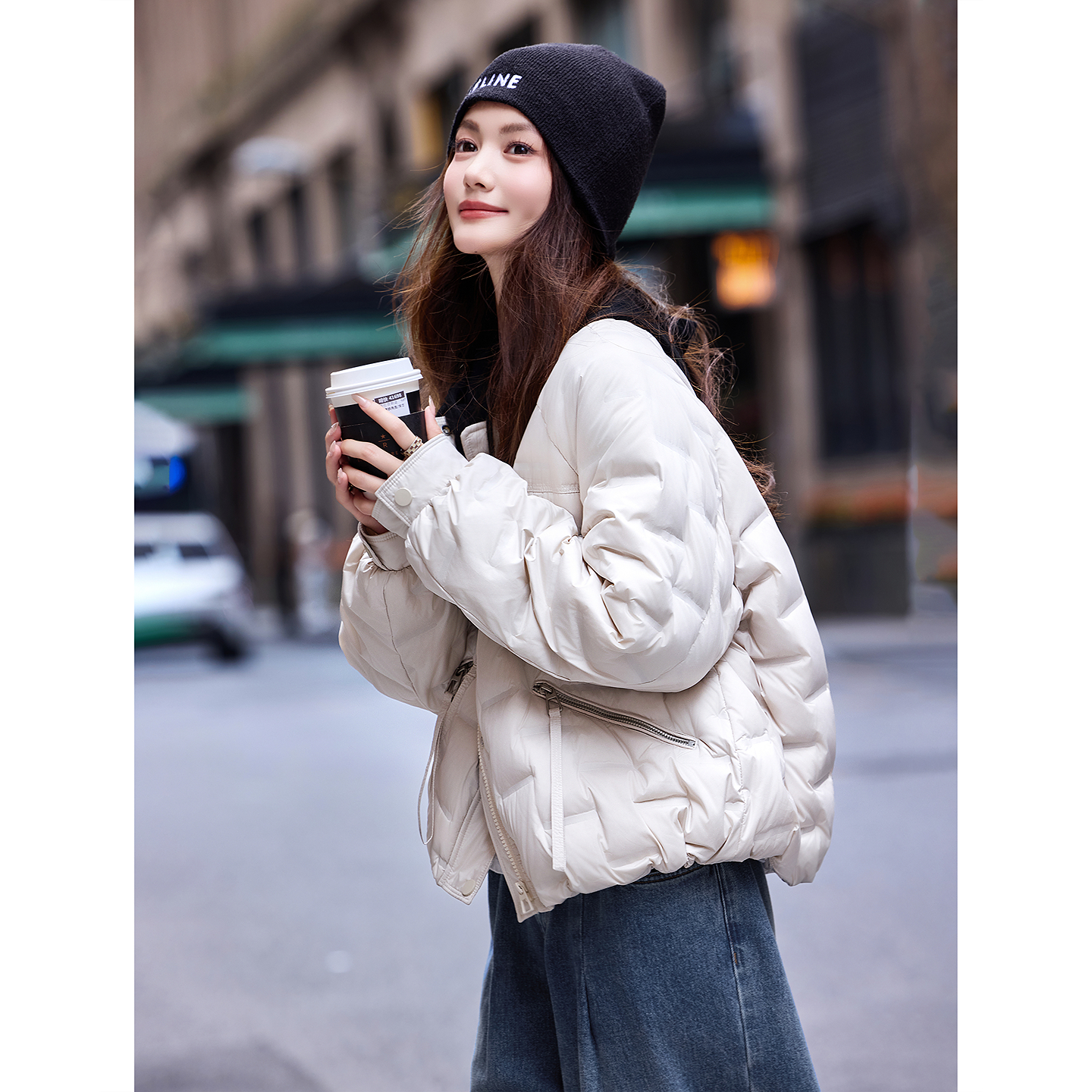 苏醒的乐园棒球领短款羽绒服2025年冬季新款保暖90绒鸭绒上衣女装