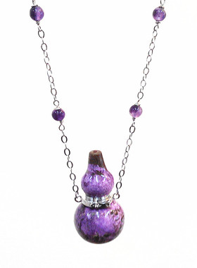 精油纯银保健开运香氛饰品紫玉石