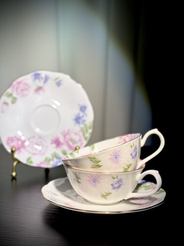 日本nikko日光Rose Garden系列骨瓷咖啡杯碟红茶杯下午茶杯