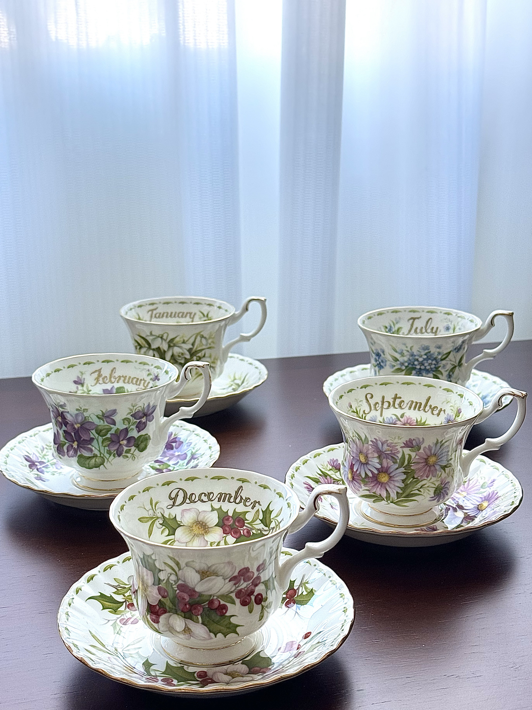 英国中古·皇家阿尔伯特Royal Albert花语月份杯咖啡杯碟下午茶