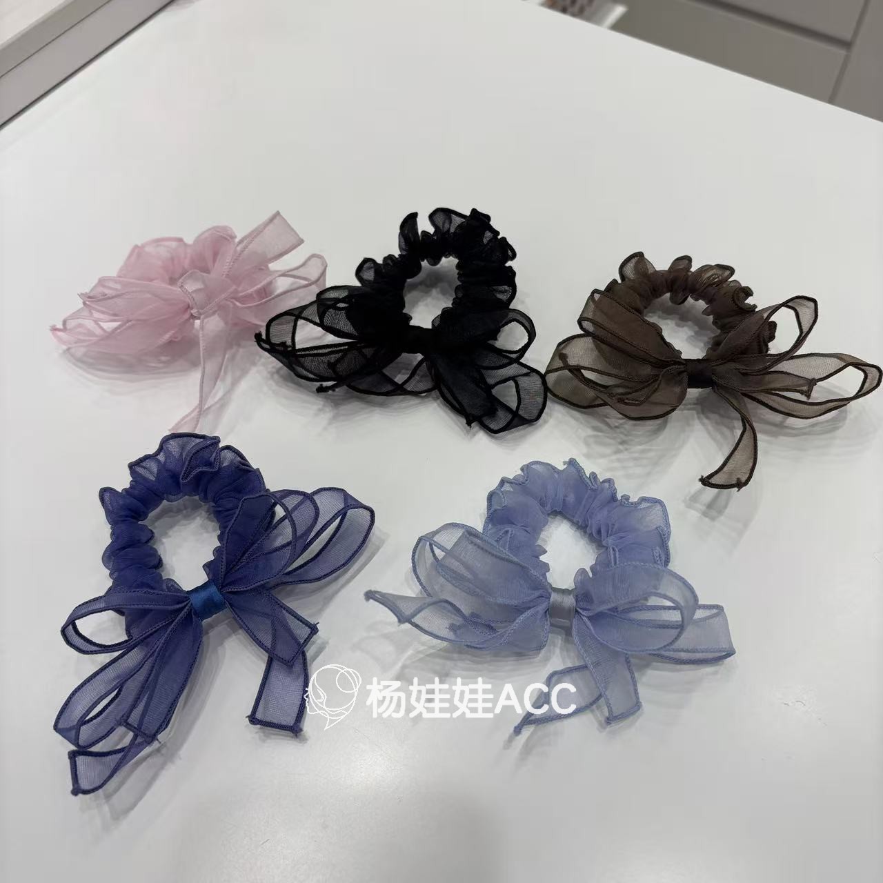 691016杨娃娃韩国进口高级感多种颜色蝴蝶结小肠发圈发绳