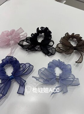 691016杨娃娃韩国进口高级感多种颜色蝴蝶结小肠发圈发绳