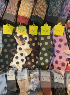 【3双包邮】韩国东大门波点袜子不勒脚中筒袜彩色女袜191109